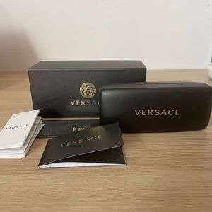 Versace Black Hard Shell Eyeglass Case MEDIUM